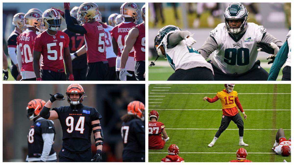 The San Francisco 49ers will face the Philadelphia Eagles for the NFC championship and the Cincinnati Bengals will travel to meet the Kansas City Chiefs for the AFC championship on Sunday, Jan. 29, 2023.