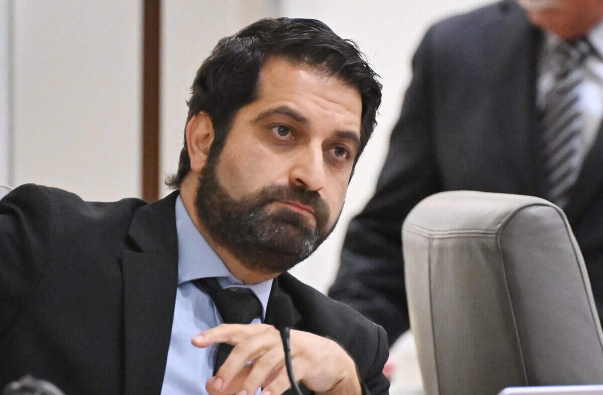 The Fresno City Council member Mike Karbassi is seen during a council meeting Thursday, July 30, 2026 in downtown Fresno.
