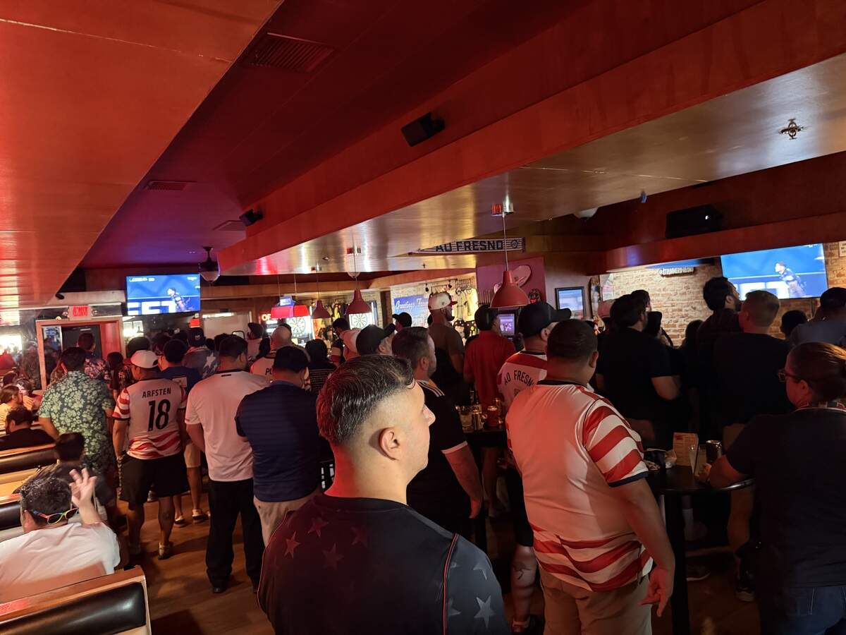 Fans gathered at Strummer’s in Fresno for the World Cup match between the U.S. and Paraguay on Friday, June 12, 2026.