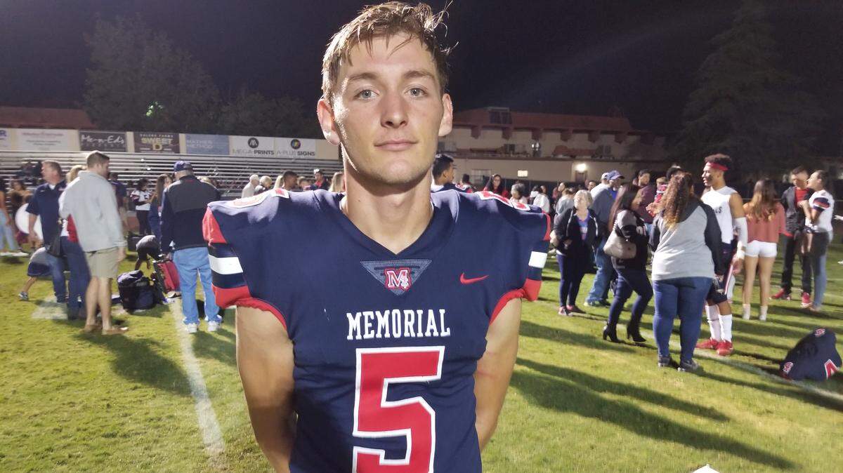 San Joaquin Memorial senior quarterback Alec Trujillo says the Panthers achieved the first of three goals: “Being CMAC champions was only our first goal. Our next goal is Valley and after that, State.”