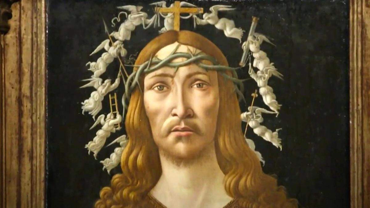 This painting of Jesus Christ by Sandro Botticelli, called “Man of Sorrows,” sold for more than $45 million at an auction. It was painted in the early 16th century.