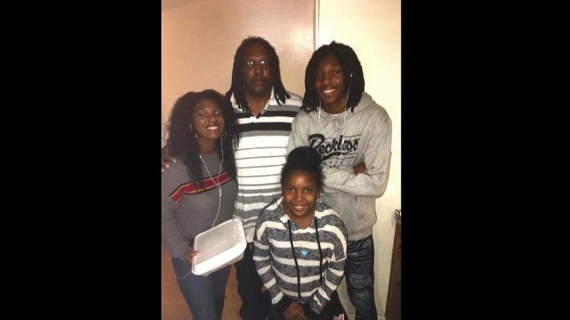 Gerald Johnson is pictured with this three children: Zana, Gerald Jr. and Zamorah Johnson.