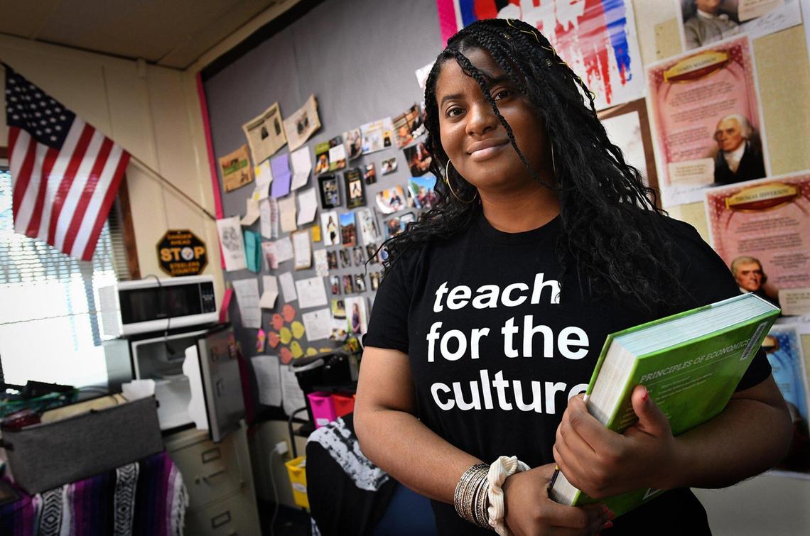 Lauren Beal, a teacher at Edison High School, whose future in education was largely influenced by her first Black teacher, Modella Jones, her first grade teacher. She strongly feels that having Black educators in the school systems is vitally important.