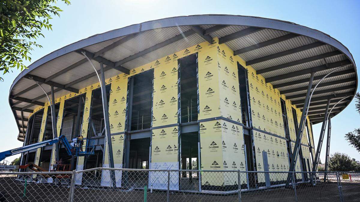 The Herndon Pinnacle is a large and prominent two-story structure under construction southeast corner of Willow and Herndon avenues. It's expected to be completed this fall and possibly used for medical offices or a law firm.