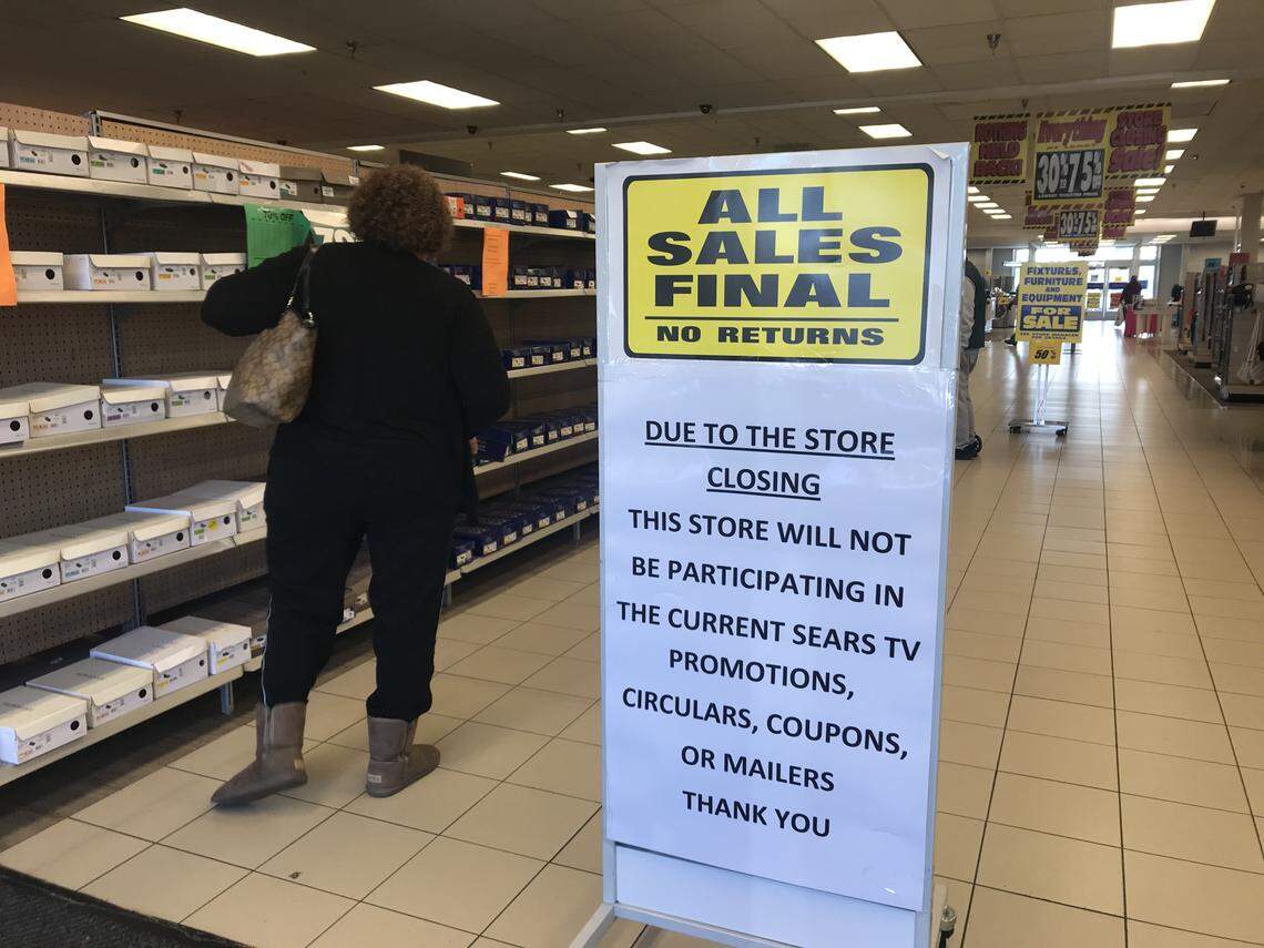 The Sears at Manchester Center in Fresno is about halfway through its going-out-of-business sale. The store is scheduled to close Feb. 2 and everything is 20% to 75% off.