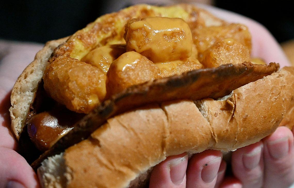 Plant Slayer Express had a breakfast dog, one of many late-night vegan hot dog offerings, on its menu. The express location inside Strummer’s has closed, but the original downtown location is still open.