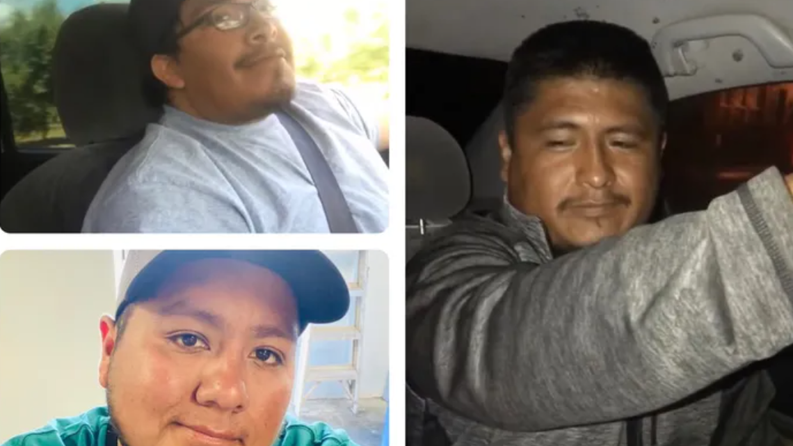 Benito Perez, 33, top left, Alfredo Morales, 28, bottom left, and Victor Hernandez, 30, all Kerman residents, were involved in a deadly crash in Madera the morning of Friday, Feb. 23, that killed eight people. Perez is expected to survive, but Morales and Hernandez were both killed.