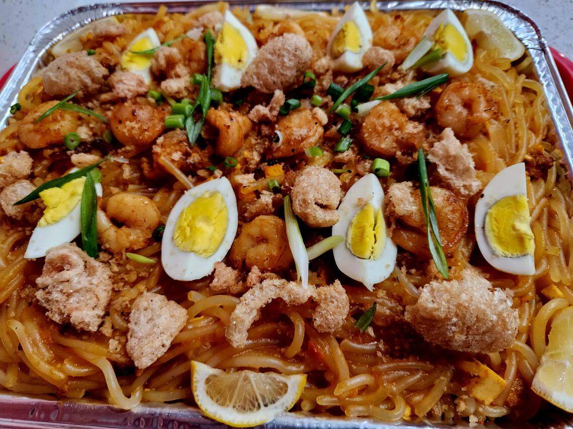 The Philippine Kitchen, located at the corner of First and Herndon avenues in northeast Fresno, serves authentic Filipino foods, including pancit as pictured here. The longtime family recipes are rooted from the north-most Philippines island of Luzon.