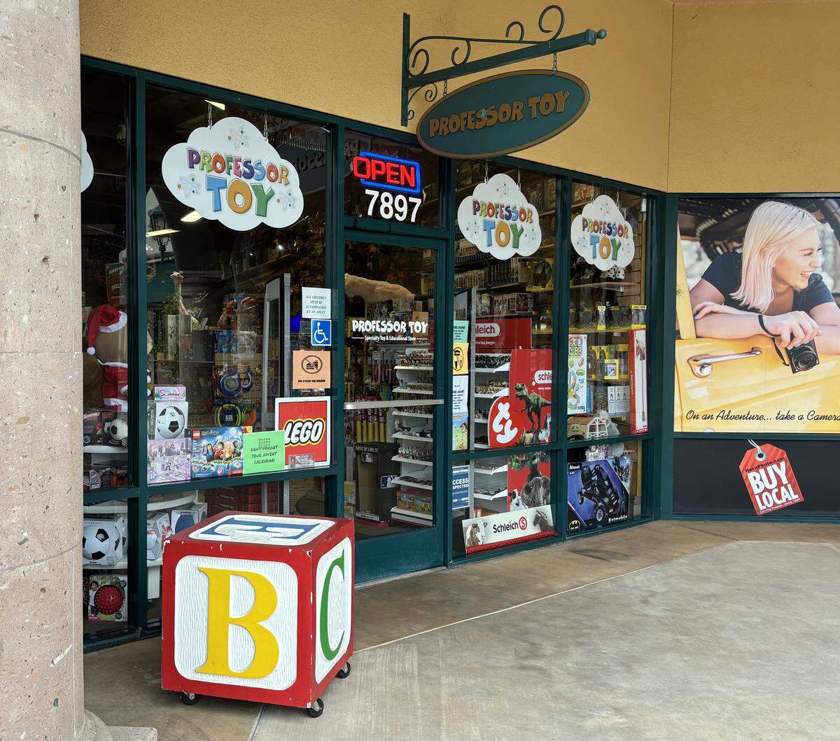 Professor Toy is a local toy store owned by a Visalia man. It’s in the Villaggio shopping center at Blackstone and Nees avenue — and has a room dedicated to LEGO toys.
