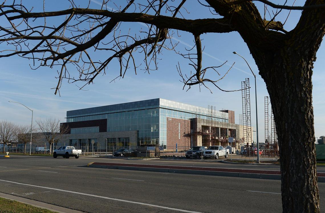 Construction continues on the California Health Sciences University building in Clovs on Thursday, Jan. 23, 2020. It will be the first medical school the Valley and is expected to be opening in the fall.