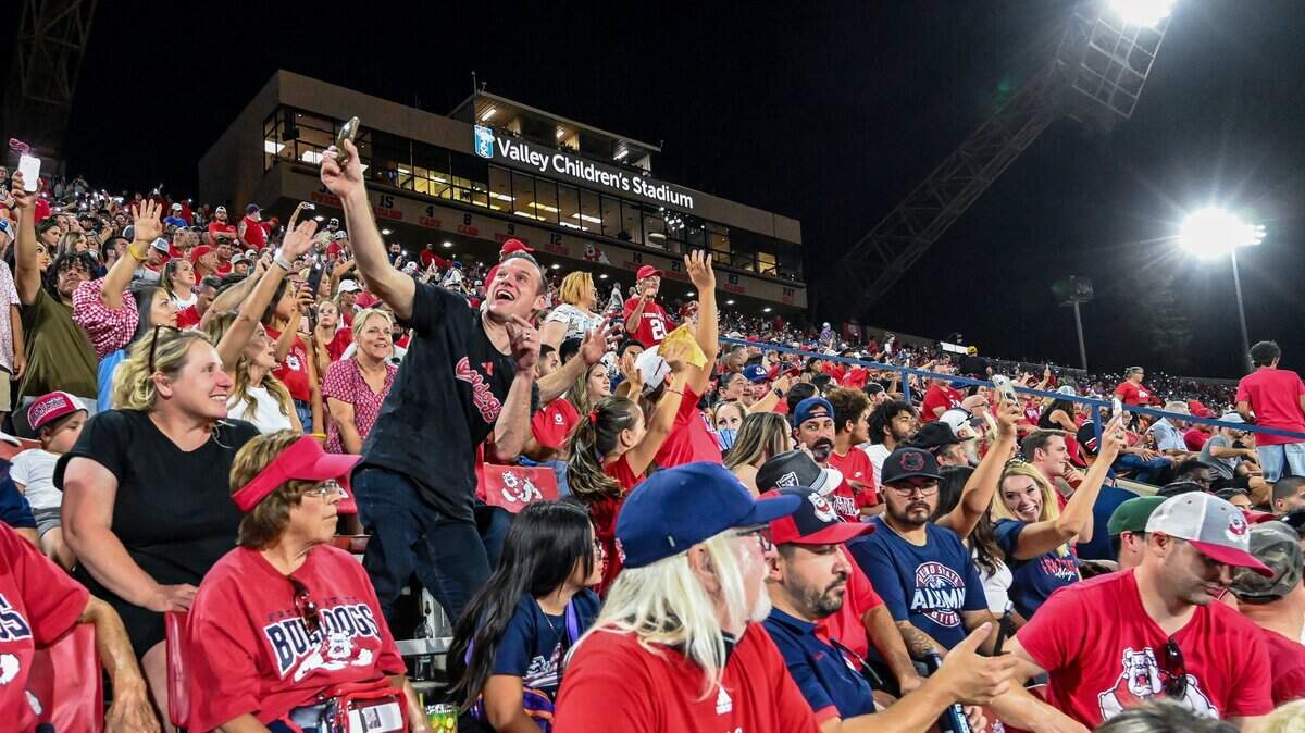 Fresno State fans enjoy the first home game of the season as the Bulldogs take on Sacramento State at Valley Children’s Stadium on Saturday, Sept. 7, 2024.