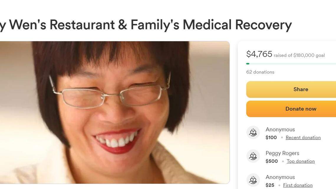 A GoFundMe fundraising campaign has been started for the Wen family, who own Jimy Wen’s, a Chinese restaurant in Fresno. The restaurant is temporarily closed as the family, especially Karen Wen, recovers from a car accident.