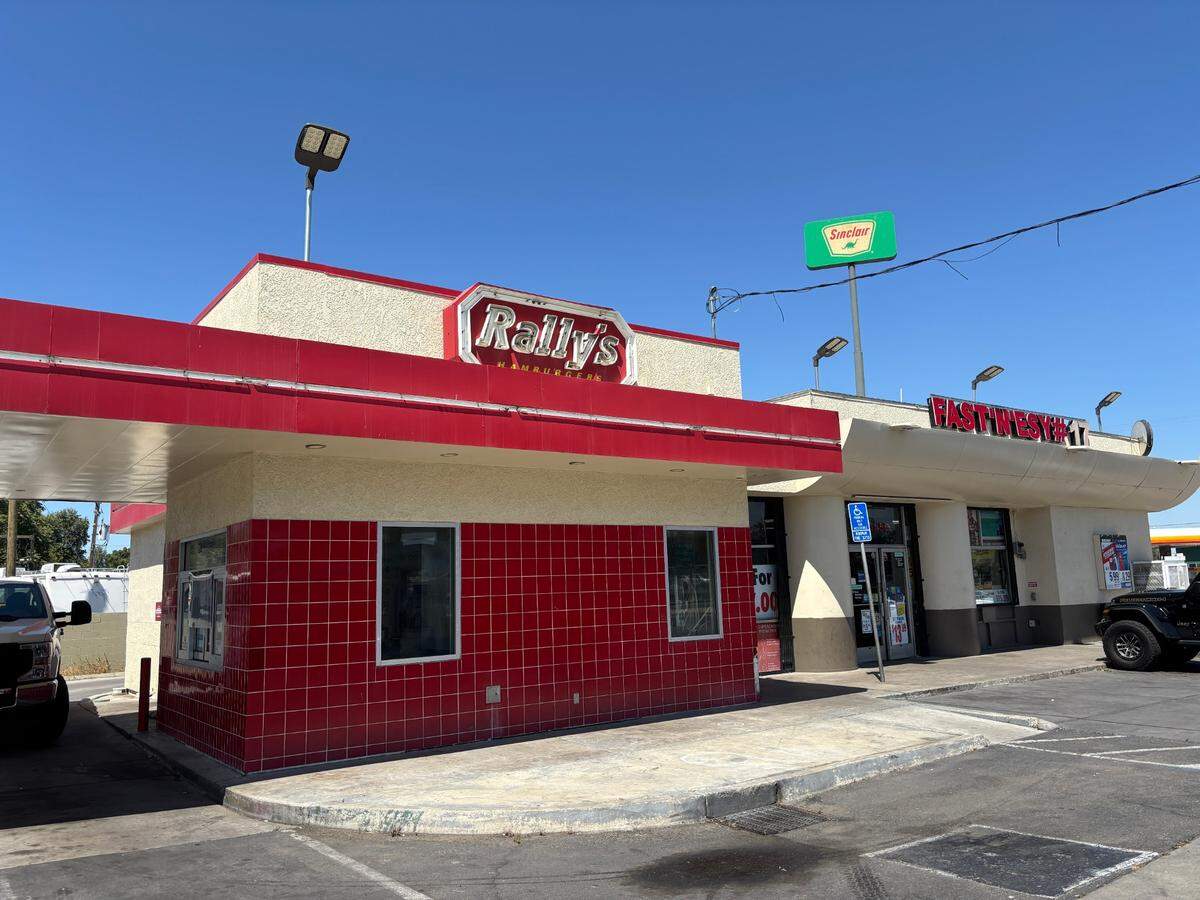 The Rally’s at Highway 99 and Olive Avenue has closed to make way for a highway improvement project. 