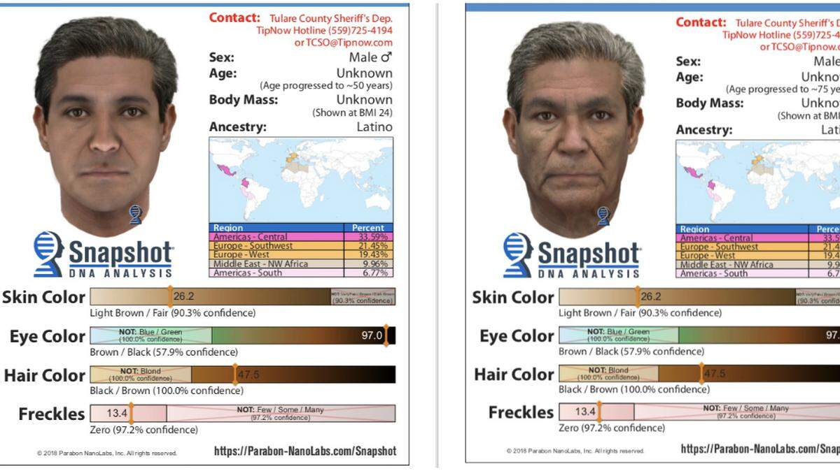 This sketch by Parabon Nanolabs, a DNA technology company in Virginia, shows how the unknown suspect who killed 10-year-old Angelica Ramirez in 1994 might look.