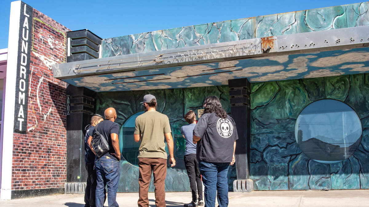 A crew from Full Circle Brewing Company outside of what used to be Audie’s Olympic Tavern in Fresno’s Tower District. The craft brewery will open a tap room in the location.