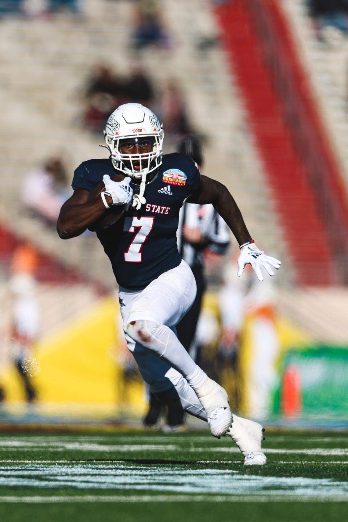Fresno State running back Jordan Mims rushed for 165 yards and two touchdowns and caught five passes for 71 yards and a third score in the Bulldogs’ 31-24 victory over UTEP in the New Mexico Bowl.