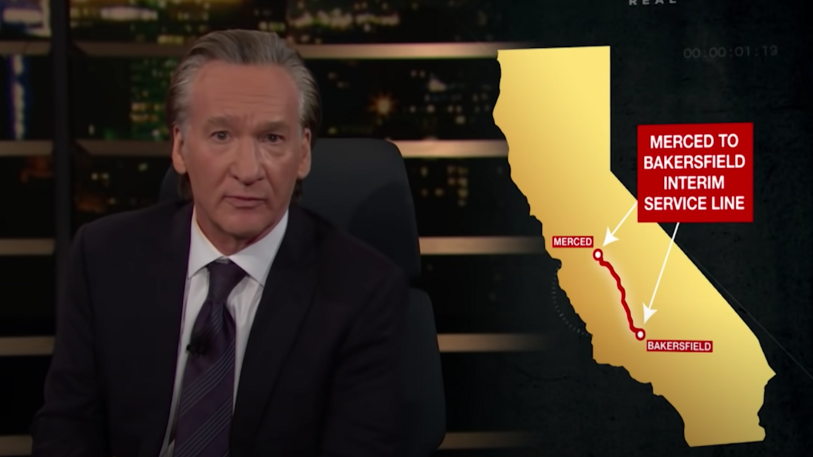 ‘One giant leap if you’re a raisin.’ Bill Maher skewers California high-speed rail plan