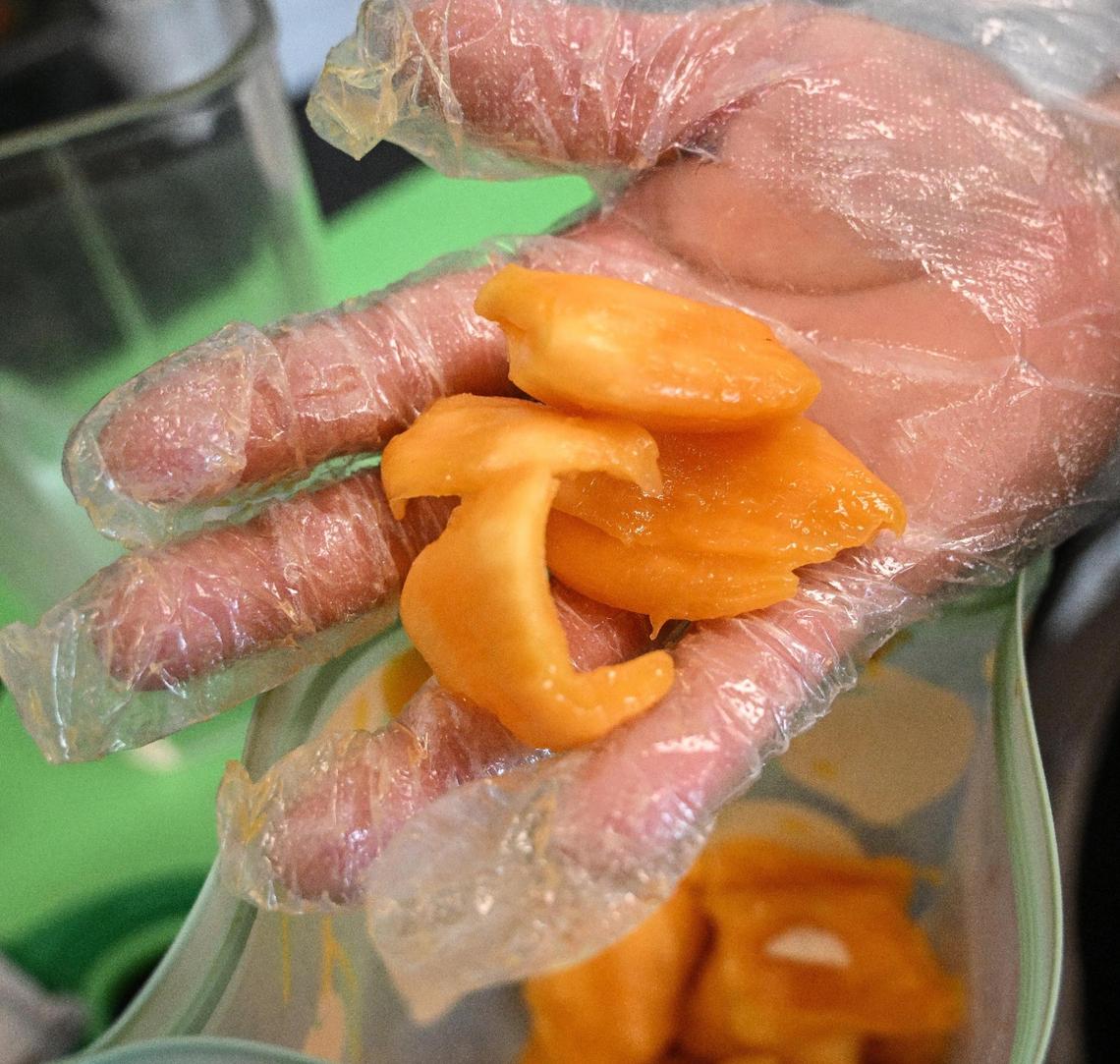 Jackfruit is used to blend an agua fresca drink at the new La Jacka Restaurant in downtown Fresno.