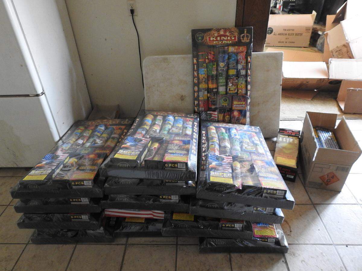 Fireworks found in a west Fresno home on Nov. 26 after a robbery attempt that left one man in critical condition.