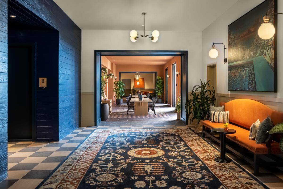 The lobby of El Capitan Hotel in Merced.