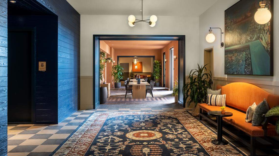 The lobby of El Capitan Hotel in Merced.