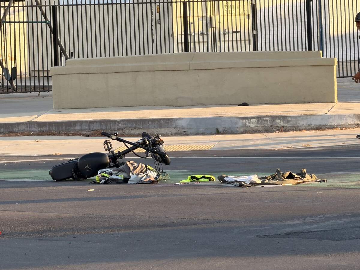 A man on an E-bike was critically injured at Palm and Shields avenues on Wednesday, June 17, 2026.