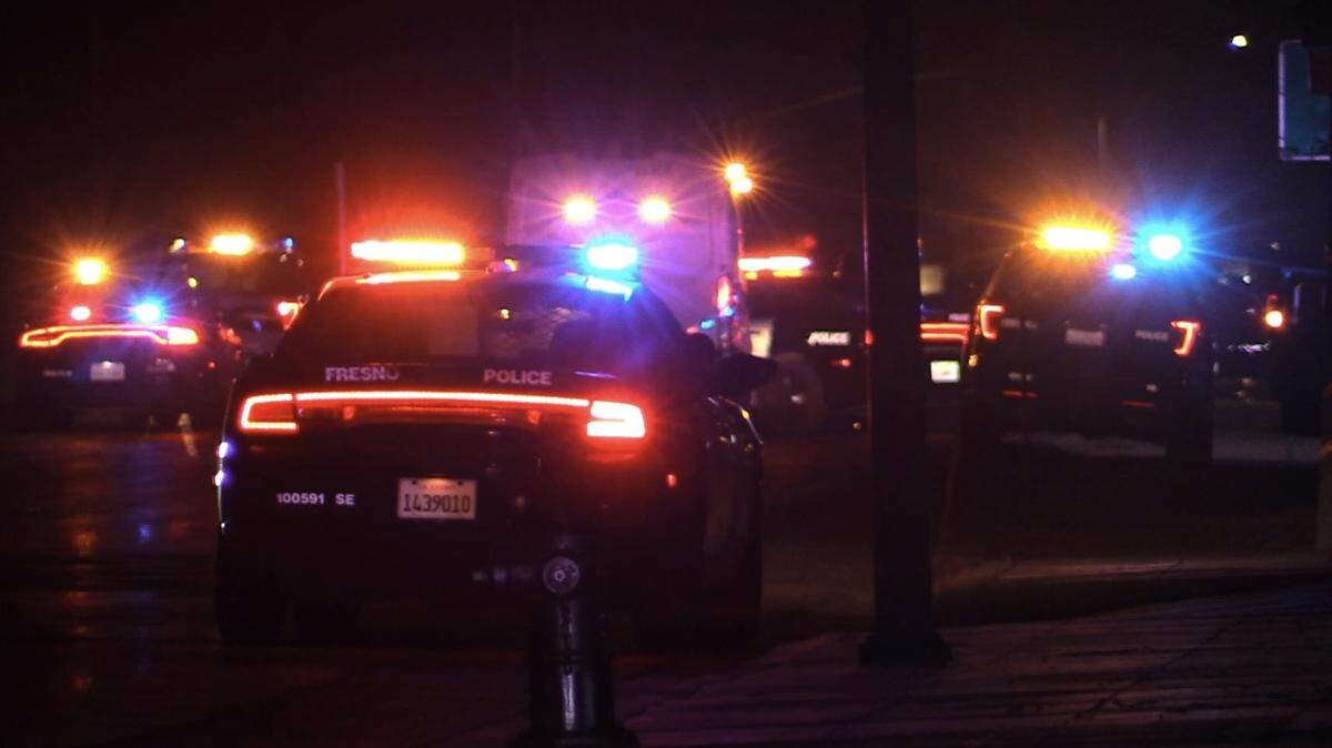 A pedestrian was hit by a vehicle on a Fresno, California roadway and was pronounced dead at the scene on Friday, Oct. 20, 2023.