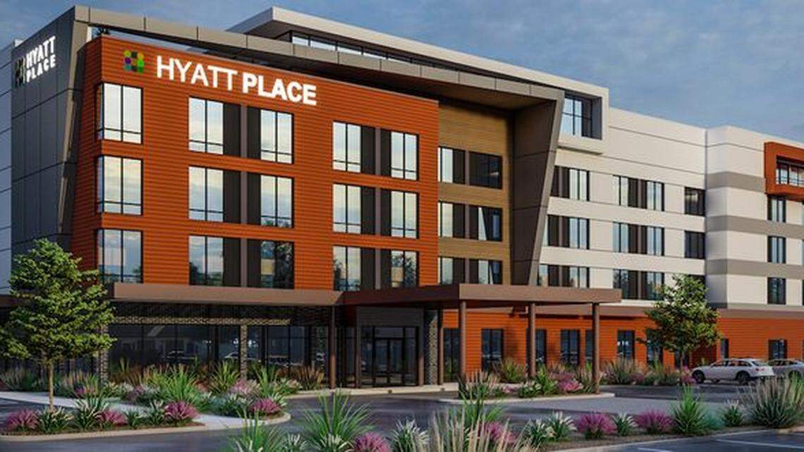 The five-story Hyatt hotel with a rooftop restaurant and bar in Clovis plans to embark the construction in September 2025, according to the developer Bottom Line Group.