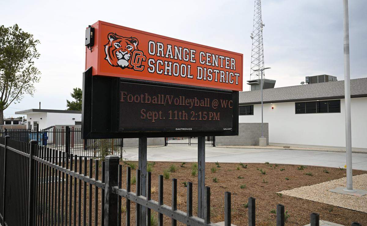 The Orange Center School District is shown along S Cherry Ave. Thursday, Sept. 18, 2025 just south of Fresno.