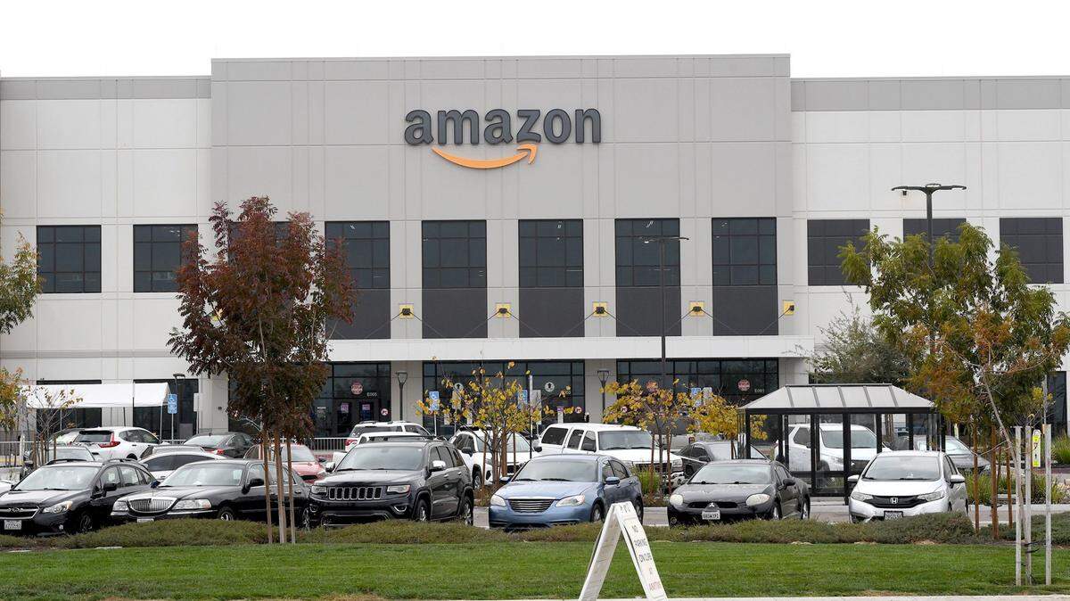 The Amazon fulfillment center on Orange Avenue in south Fresno.