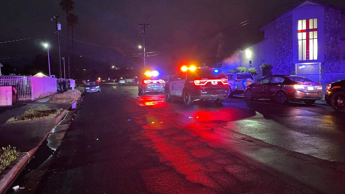 Three people including a child had a gunshot wound in east-central Fresno, California on Saturday, May 4, 2024.