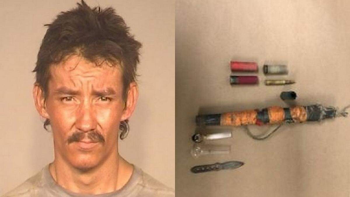 Juan Bais, 41, was arrested by Fresno police Tuesday, July 30 after officers said a homemade shotgun with which he was tinkering in a Fresno park went off.