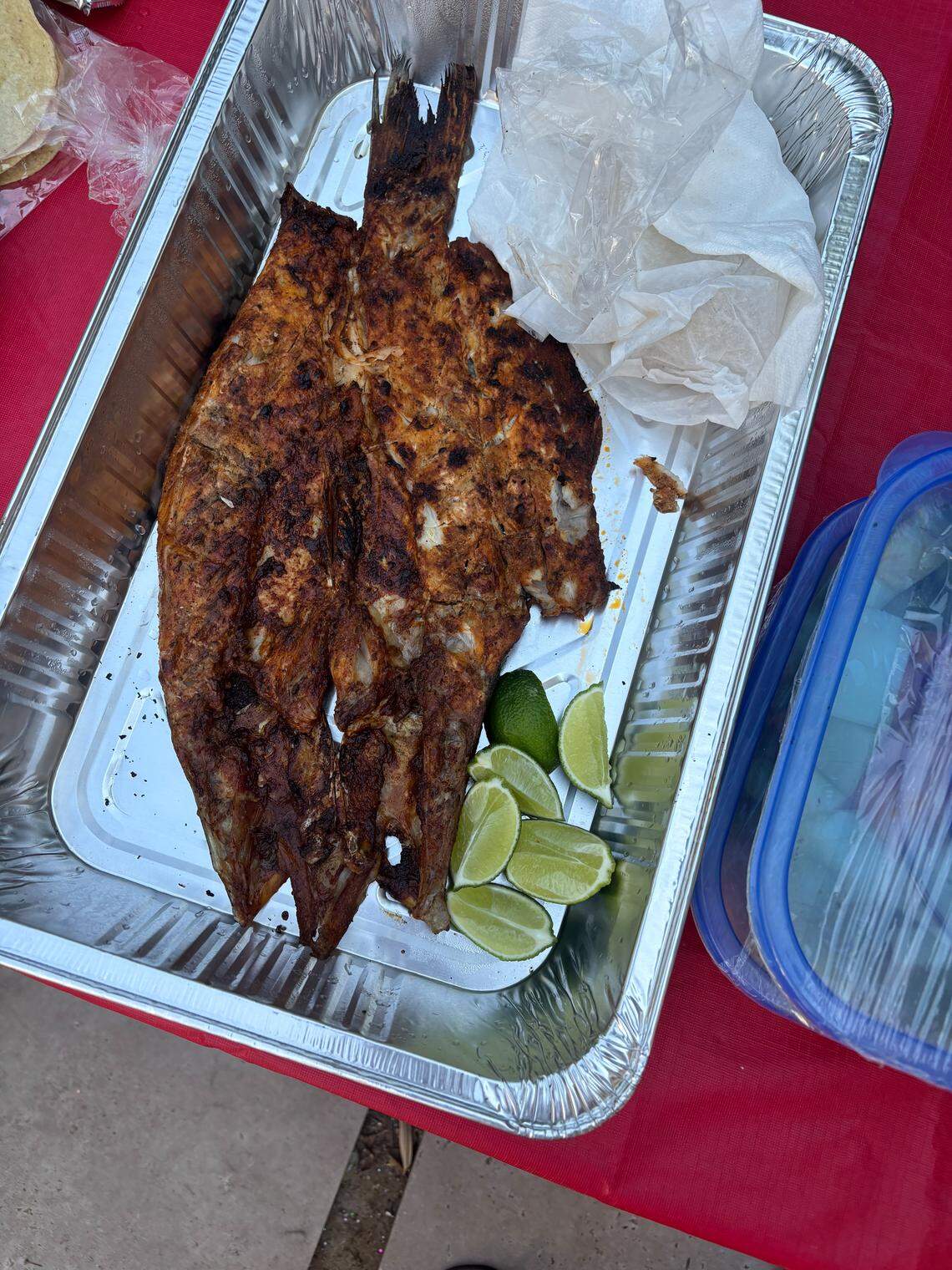 Served only on the weekends, pescado zarandeado is one of the popular specialties at El Botanero in Fresno photographed on July 12, 2025.