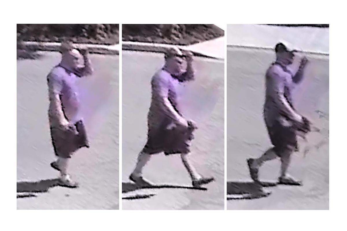 Still photos of suspected kidnapper and bandit who abducted woman and 1-year-old in northeast Fresno.