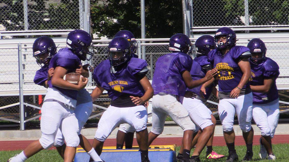 The Fresno High football team up opens the 2023 season at Washington Union on Friday, Aug. 18, 2023.