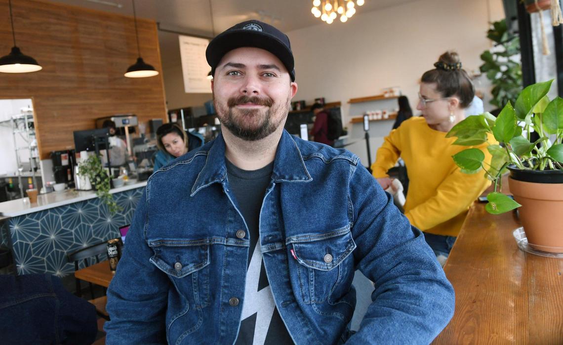 Owner Jonathan Anderson has opened Component Coffee in the former Revue in the Tower District. Photographed Friday, Jan. 13, 2023 in Fresno.