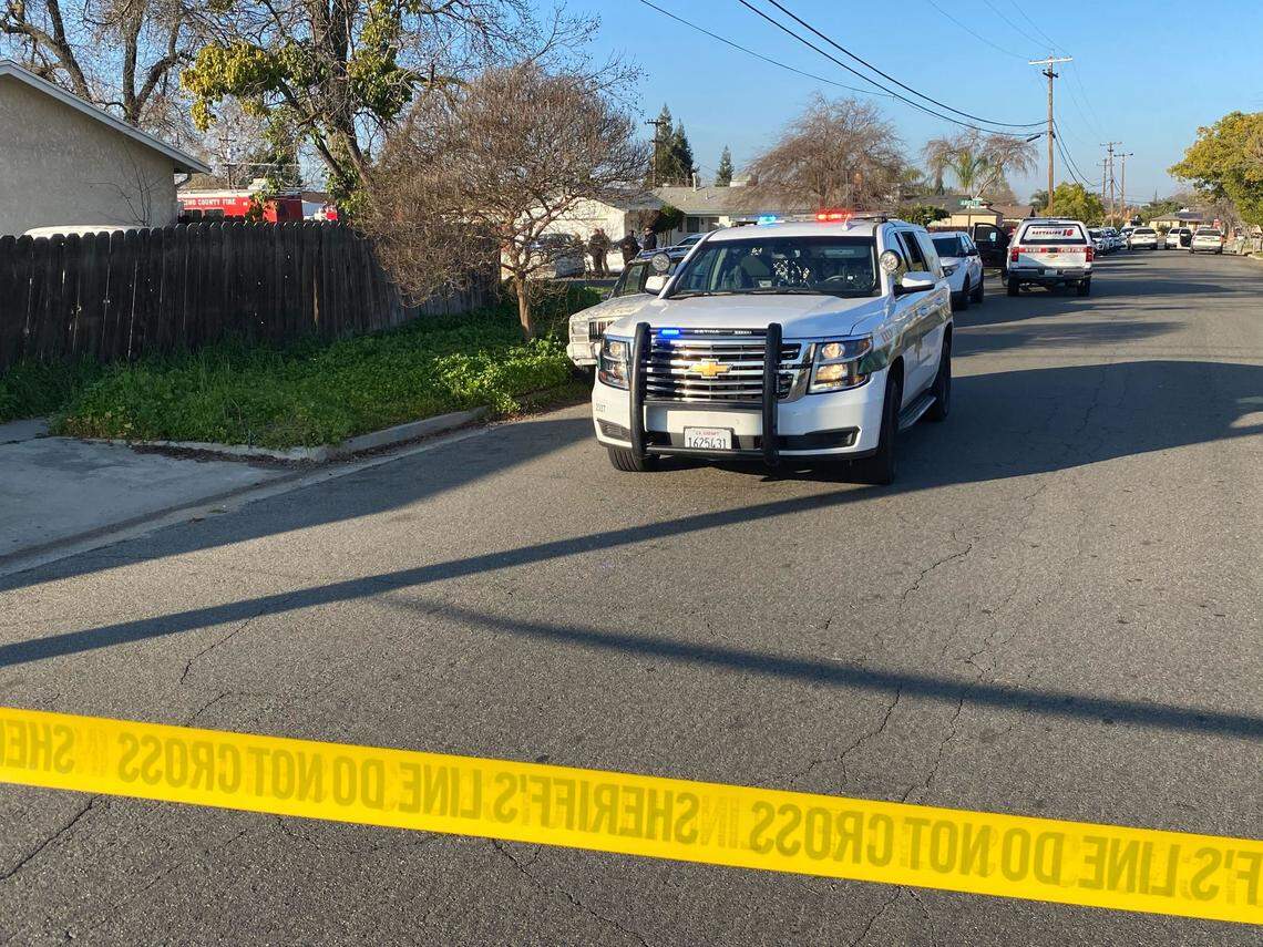 Law enforcement is investigating a house fire in the 4500 block of North Argyle Avenue where a body was found as Tuesday, Feb. 8, 2022.