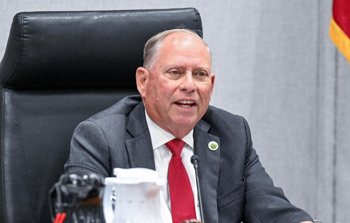 District 4 Supervisor Buddy Mendes speaks during the Fresno County Board of Supervisors meeting on Tuesday, Jan. 7, 2025.