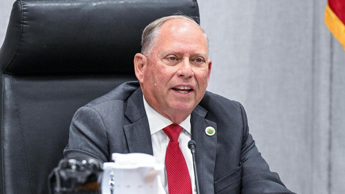 District 4 Supervisor Buddy Mendes speaks during the Fresno County Board of Supervisors meeting on Tuesday, Jan. 7, 2025.