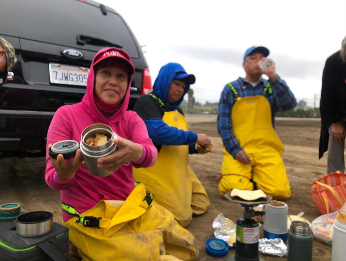 California farmworkers have lunch with U.S. Senator Alex Padilla (D-California) on Friday, June 3, 2022. Padilla worked alongside farmworkers in Moorpark, CA, as part of the United Farm Workers and UFW Foundation’s ‘Take Our Jobs’ campaign.