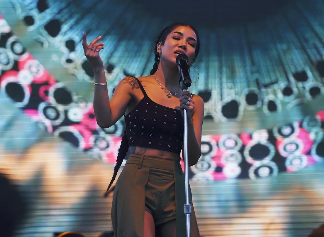 Jhene Aiko performs on the first day of Grizzly Fest 2018 Friday, May 18, 2018 in Fresno.