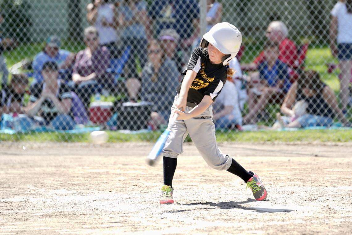 Reese Osterberg, 9, playing baseball through the Mountain Community Recreation Foundation&nbsp;Sierra League.