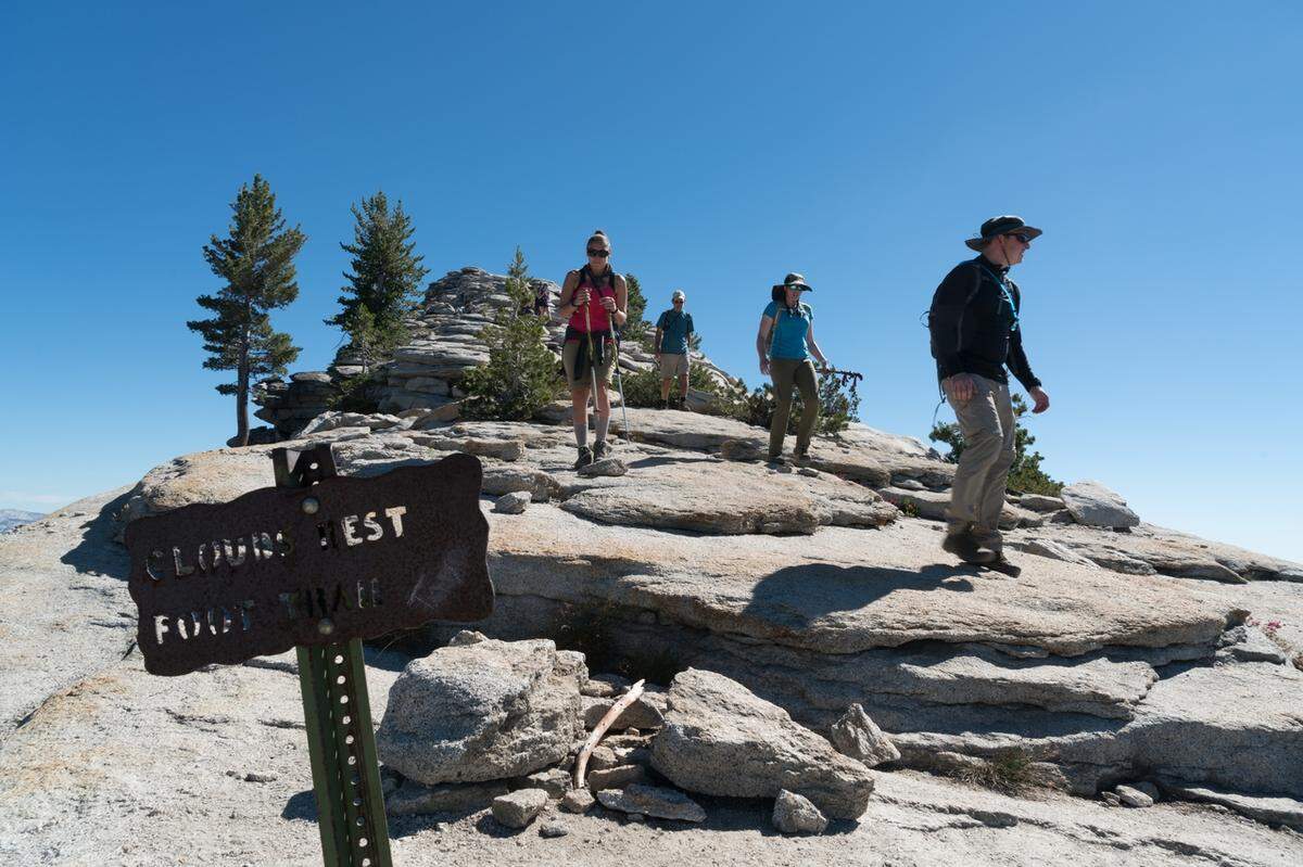 One of the guided hikes offered by the Yosemite Conservancy, led by veteran naturalists, takes hikers to Clouds Rest in Yosemite National Park.