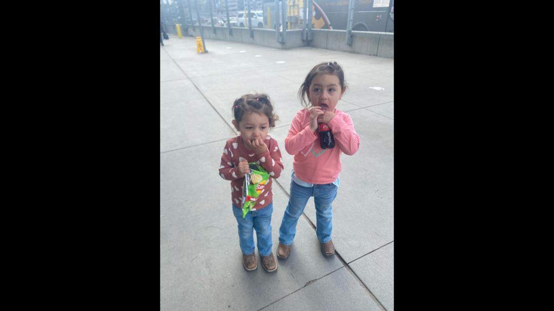 Photo of Alana and Arya Maldonado after they were found safe.