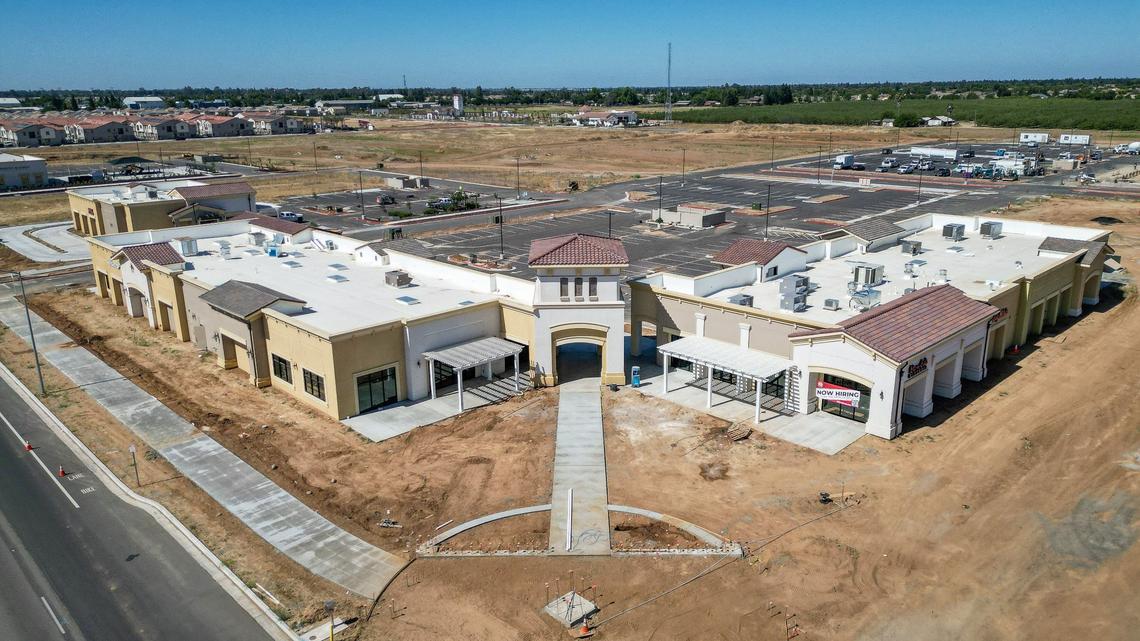 Construction continues on the Loma Vista Marketplace in east Clovis where a number of businesses already have signs up, photographed on Wednesday, May 29, 2024.