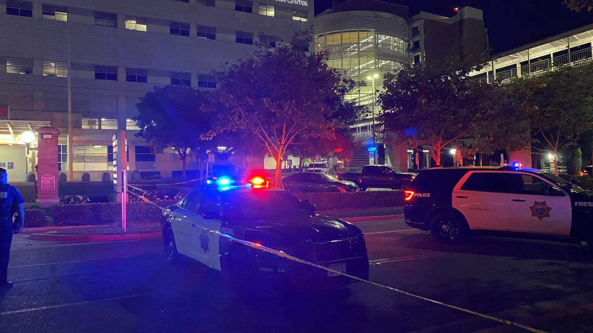 A pedestrian, who was struck by a vehicle near Community Regional Medical Center on Saturday, Oct. 21, 2023, later died.