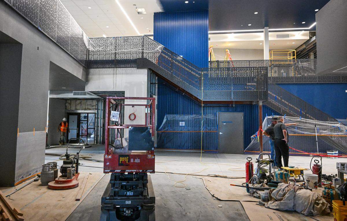 One of the buildings at the Terry P. Bradley Educational Center is shown under construction on Friday, Aug. 8, 2025 just days before the start of classes on August 18. 