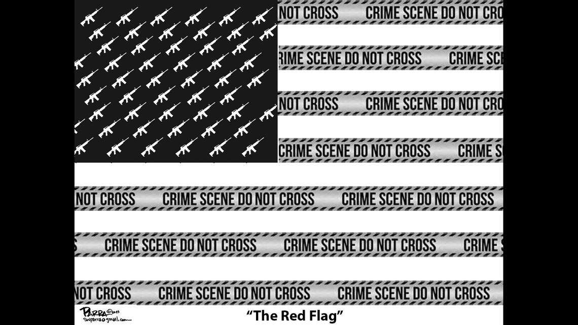 Mass shootings and the American flag’s new meaning | Opinion cartoon by SW Parra