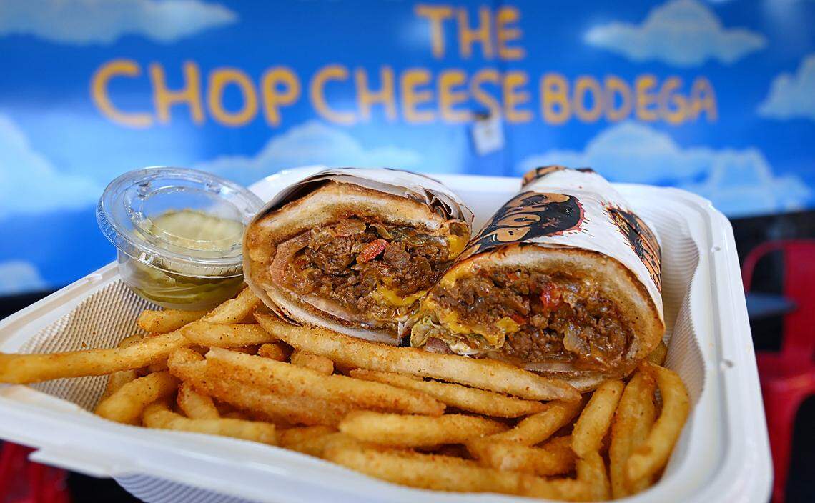 The Bodega sandwich from Chop Cheese Bodega, which offers several versions of chopped cheese sandwiches on Blackstone Ave. near Bullard Ave. Chop Cheese Bodega has been named a fan favorite. Photographed Monday, Jan. 12, 2026.