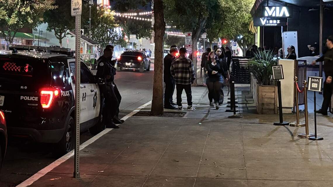 Tower District’s new vendor zone sees few patrons as crowds of officers patrol clubs